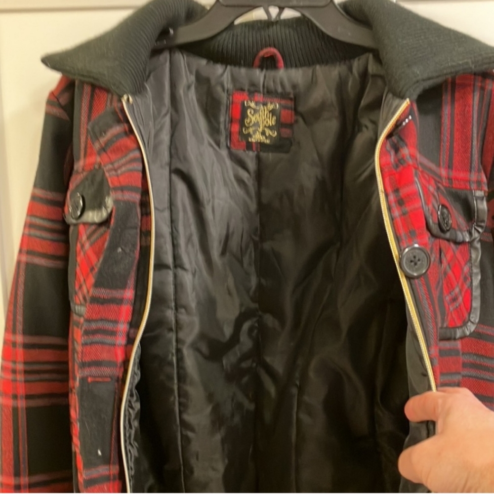 Womans buffalo plaid bomber jacket by polo